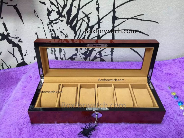 Wooden Watch Box Display - 6 Slots Watch Box - Wholesale